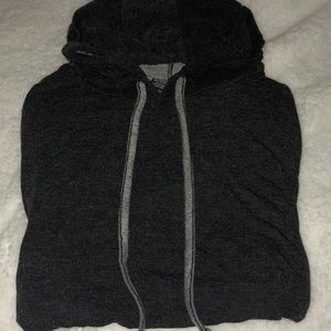 black and grey sweater